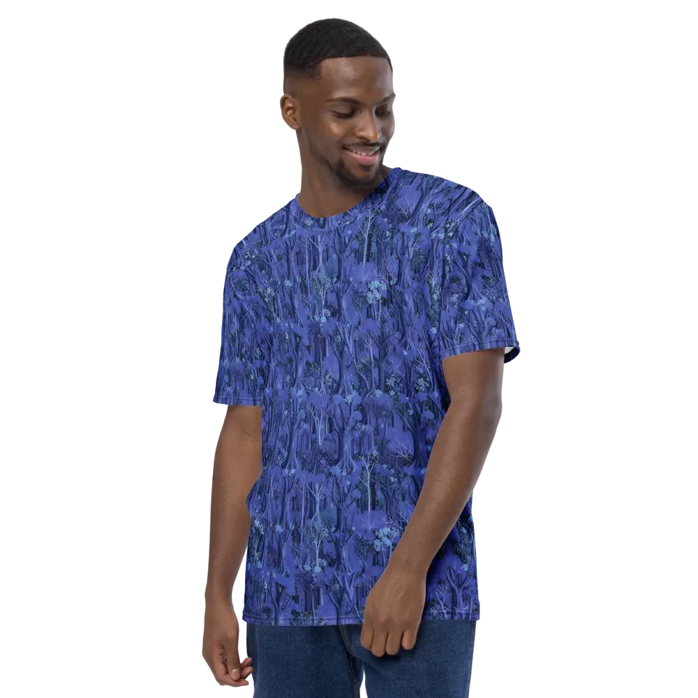 Sapphire Thicket on Men's Crew Neck T-Shirt — Left