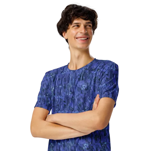 Sapphire Thicket on a Men's Crew Neck T-Shirt
