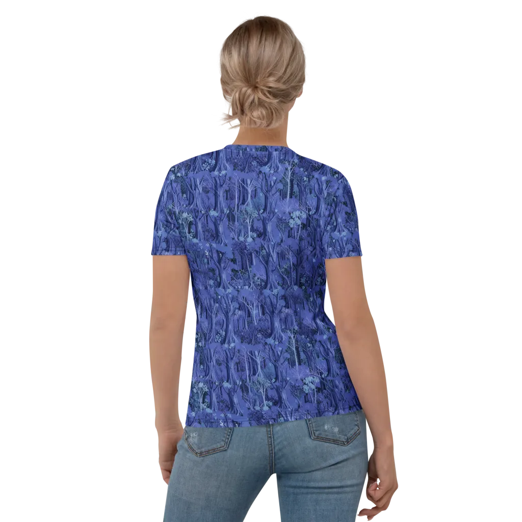 Sapphire Thicket on Women's Crew Neck T-Shirt — Back