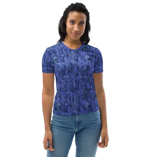 Sapphire Thicket on a Women's Crew Neck T-Shirt