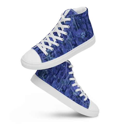 Sapphire Thicket on a Women's High Top Canvas Shoes