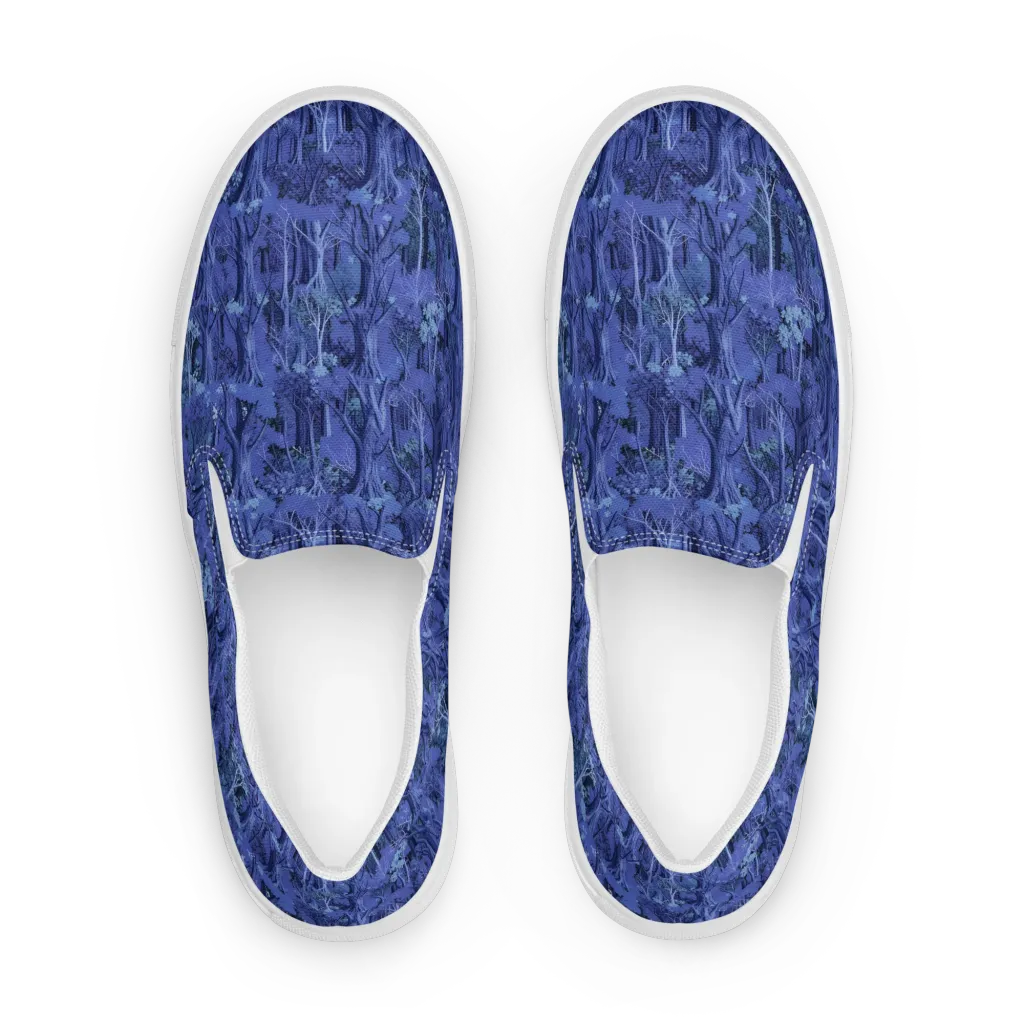 Sapphire Thicket on Men's Slip-On Canvas Shoes — Front