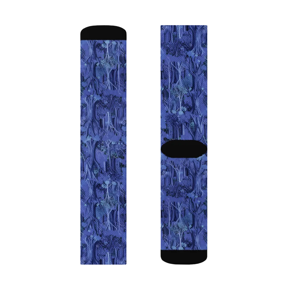 Sapphire Thicket on Socks — Left Sock