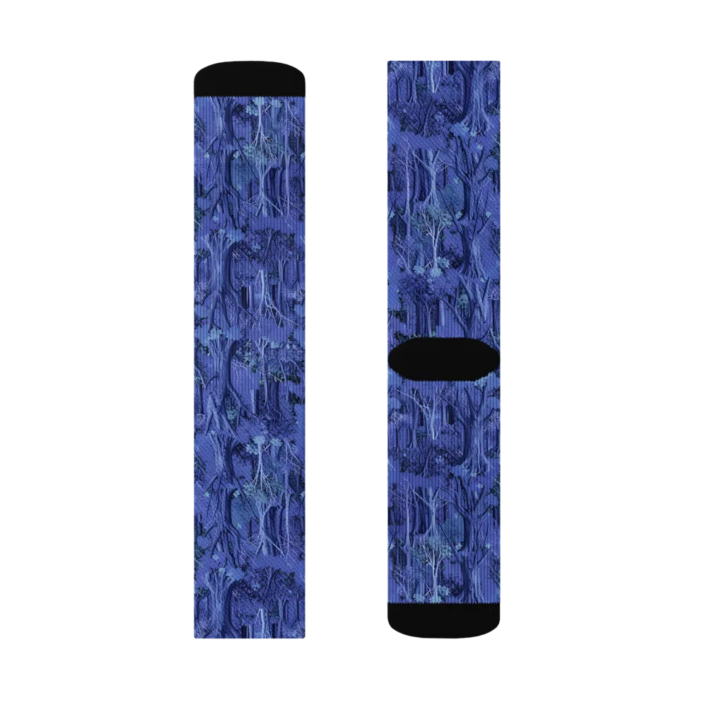 Sapphire Thicket on Socks — Right Sock