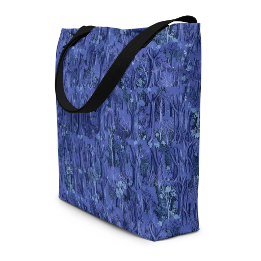 Sapphire Thicket on a Large Tote Bag W/ Pocket
