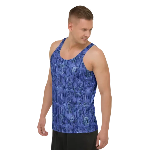 Sapphire Thicket on a Men's Tank Top