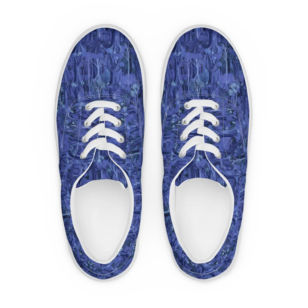 Sapphire Thicket on Men's Lace-Up Canvas Shoes — Front