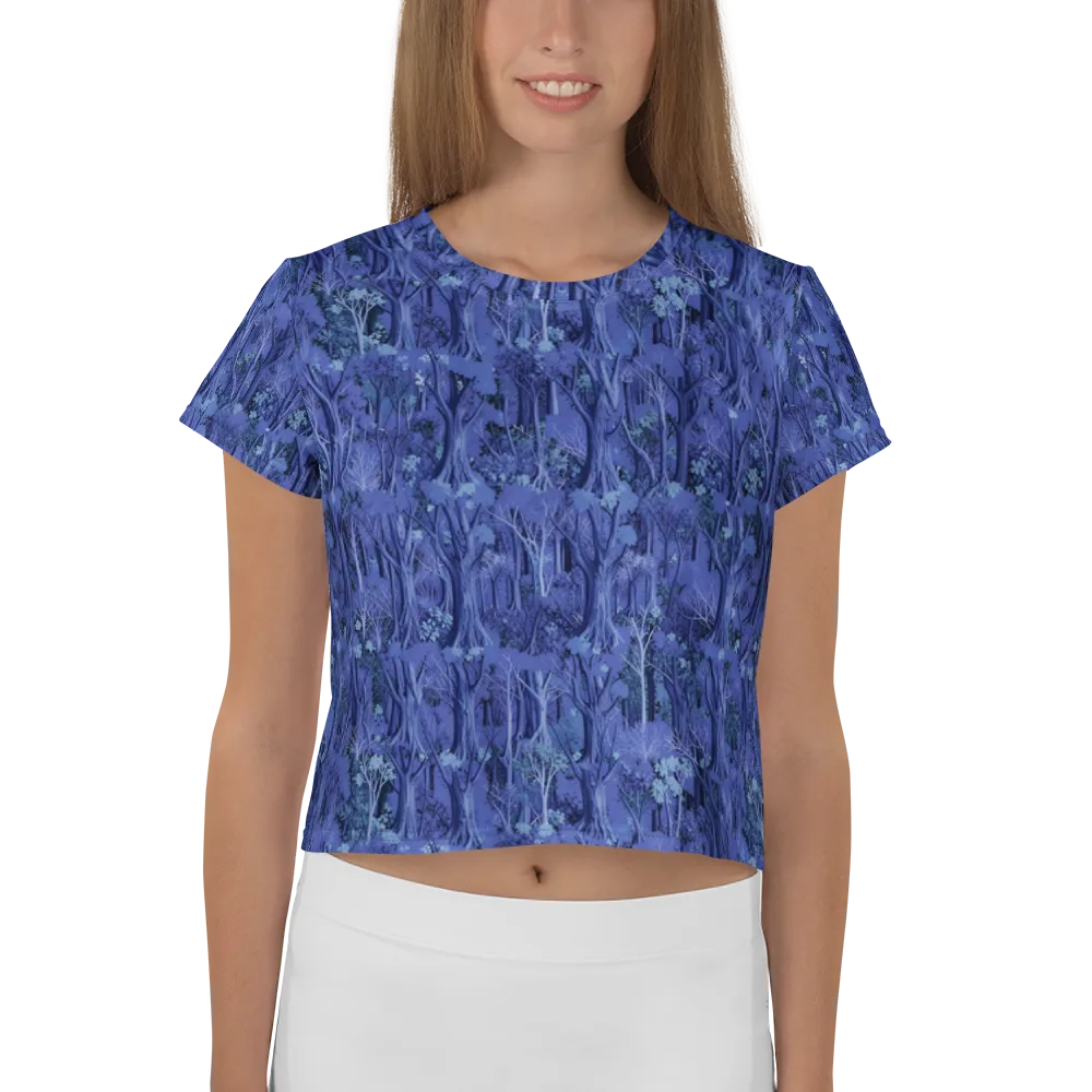 Sapphire Thicket on Crop Tee — Front