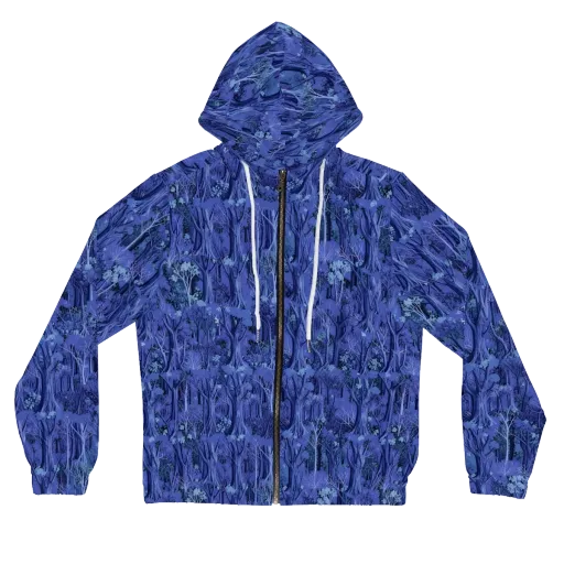 Sapphire Thicket on a Women's Full-Zip Hoodie