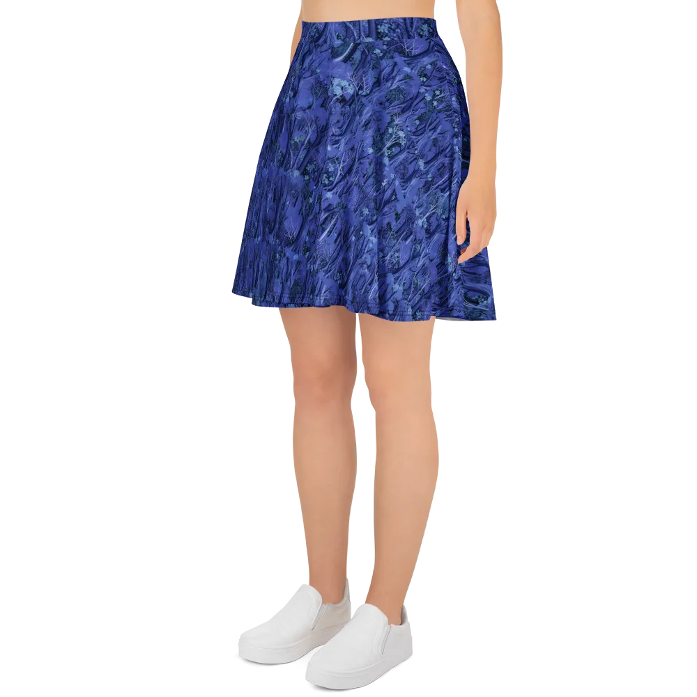 Sapphire Thicket on Skater Skirt — Left