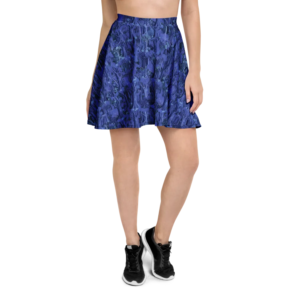 Sapphire Thicket on Skater Skirt — Front