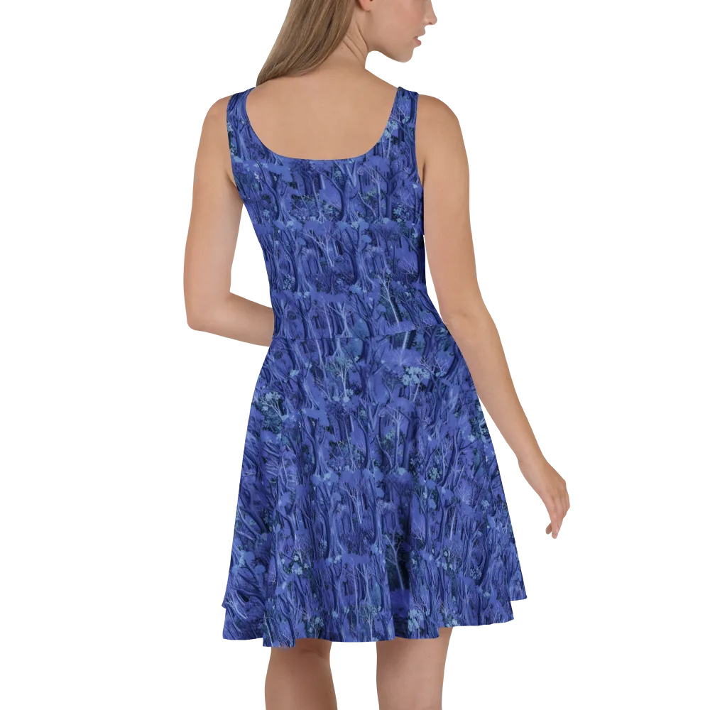 Sapphire Thicket on Skater Dress — Back