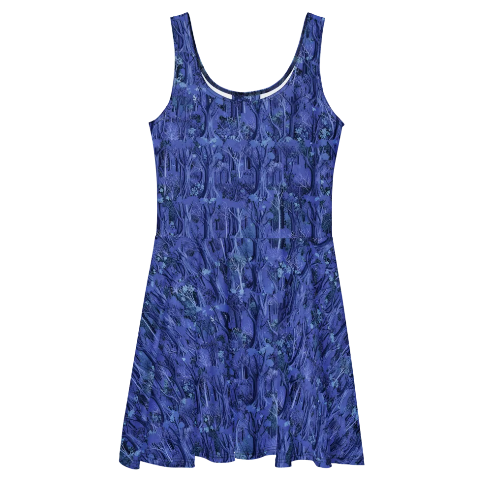 Sapphire Thicket on Skater Dress — Front