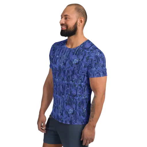 Sapphire Thicket on a Men's Athletic T-Shirt