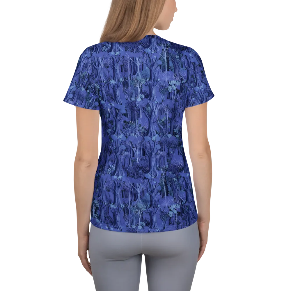Sapphire Thicket on Women's Athletic T-Shirt — Back