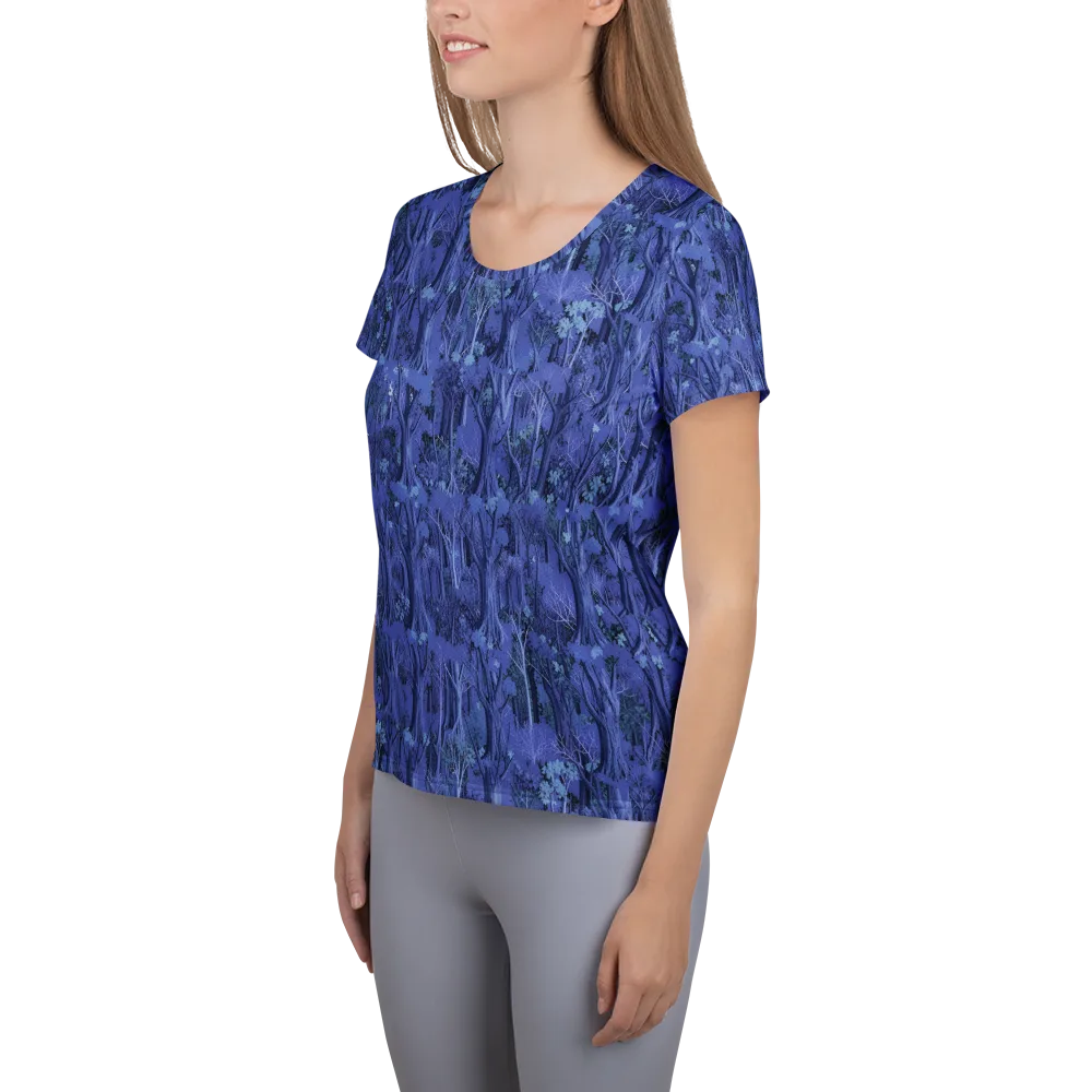 Sapphire Thicket on Women's Athletic T-Shirt — Left