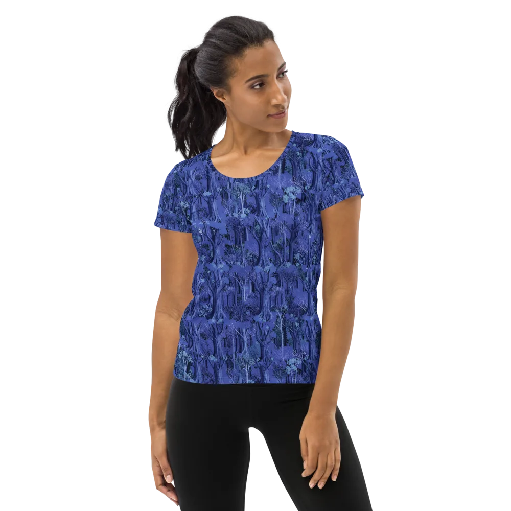 Sapphire Thicket on Women's Athletic T-Shirt — Front