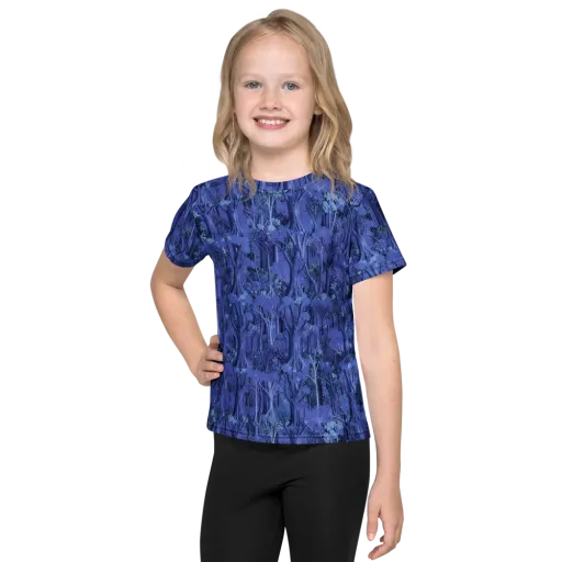 Sapphire Thicket on a Kids Crew Neck T-Shirt