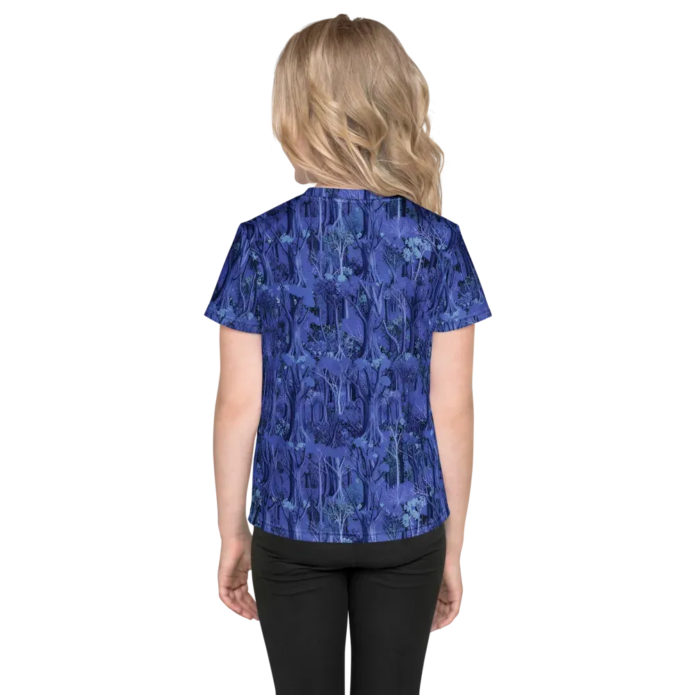 Sapphire Thicket on Kids Crew Neck T-Shirt — Back