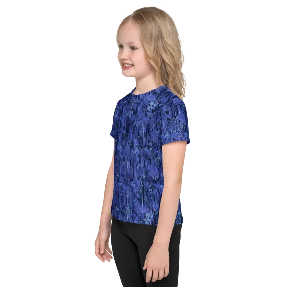 Sapphire Thicket on Kids Crew Neck T-Shirt — Left
