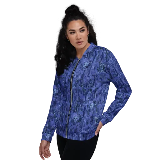 Sapphire Thicket on a Bomber Jacket