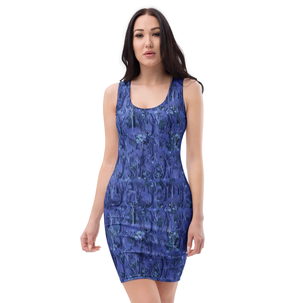 Sapphire Thicket on Bodycon Dress — Front
