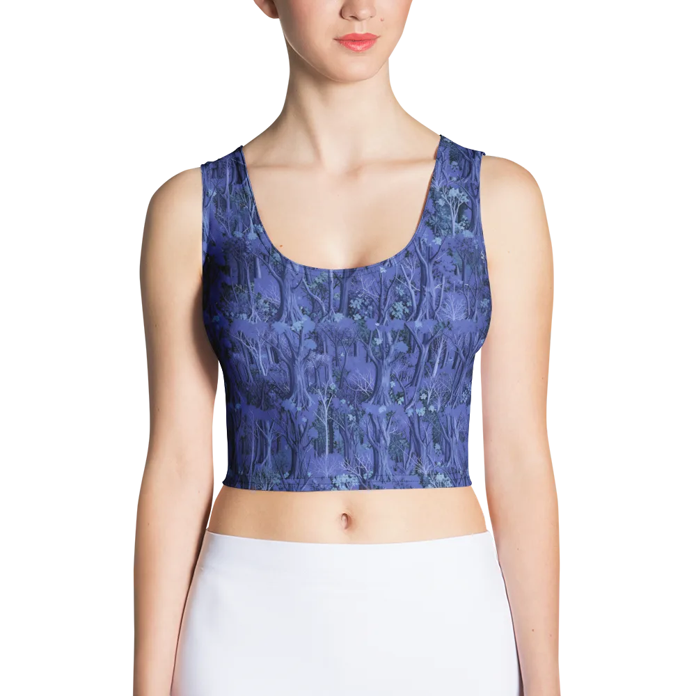 Sapphire Thicket on Crop Top — Front