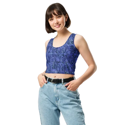 Sapphire Thicket on a Crop Top