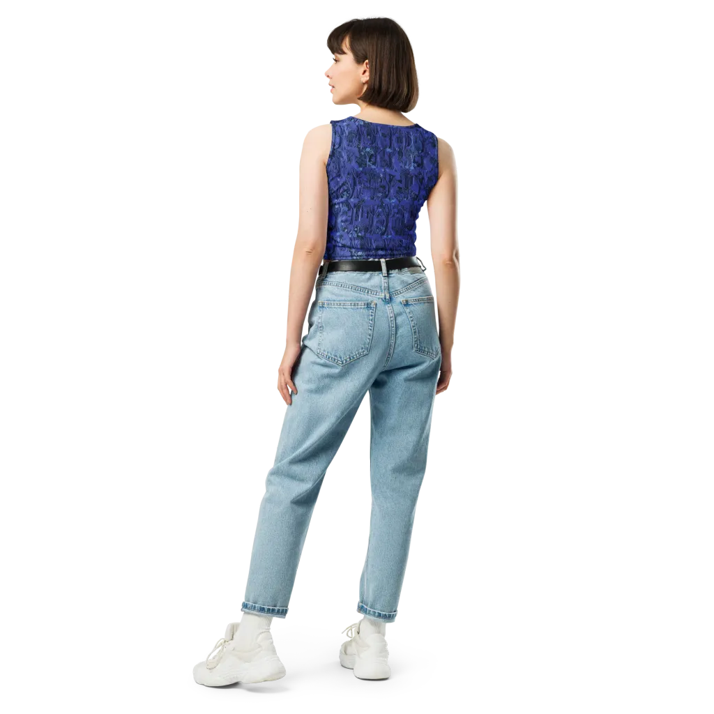 Sapphire Thicket on Crop Top — Back