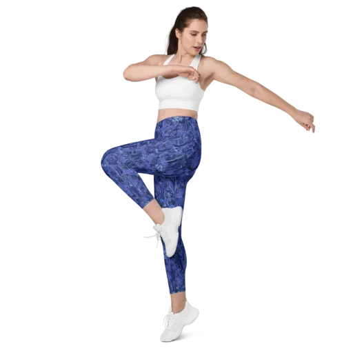Sapphire Thicket on a Leggings with Pockets
