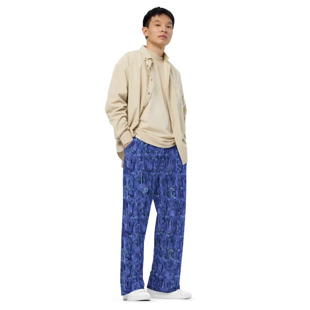 Sapphire Thicket on Wide-Leg Pants — Right Front