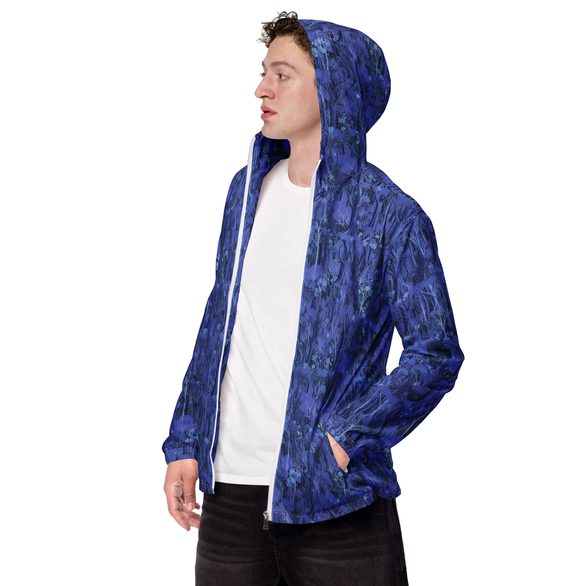 Sapphire Thicket on Men's Windbreaker — Left Front