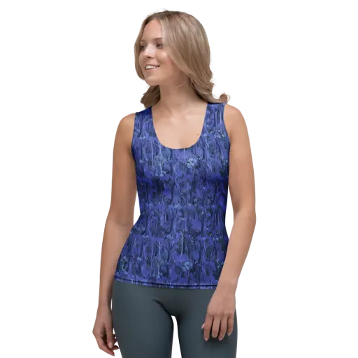 Sapphire Thicket on a Women's Tank Top