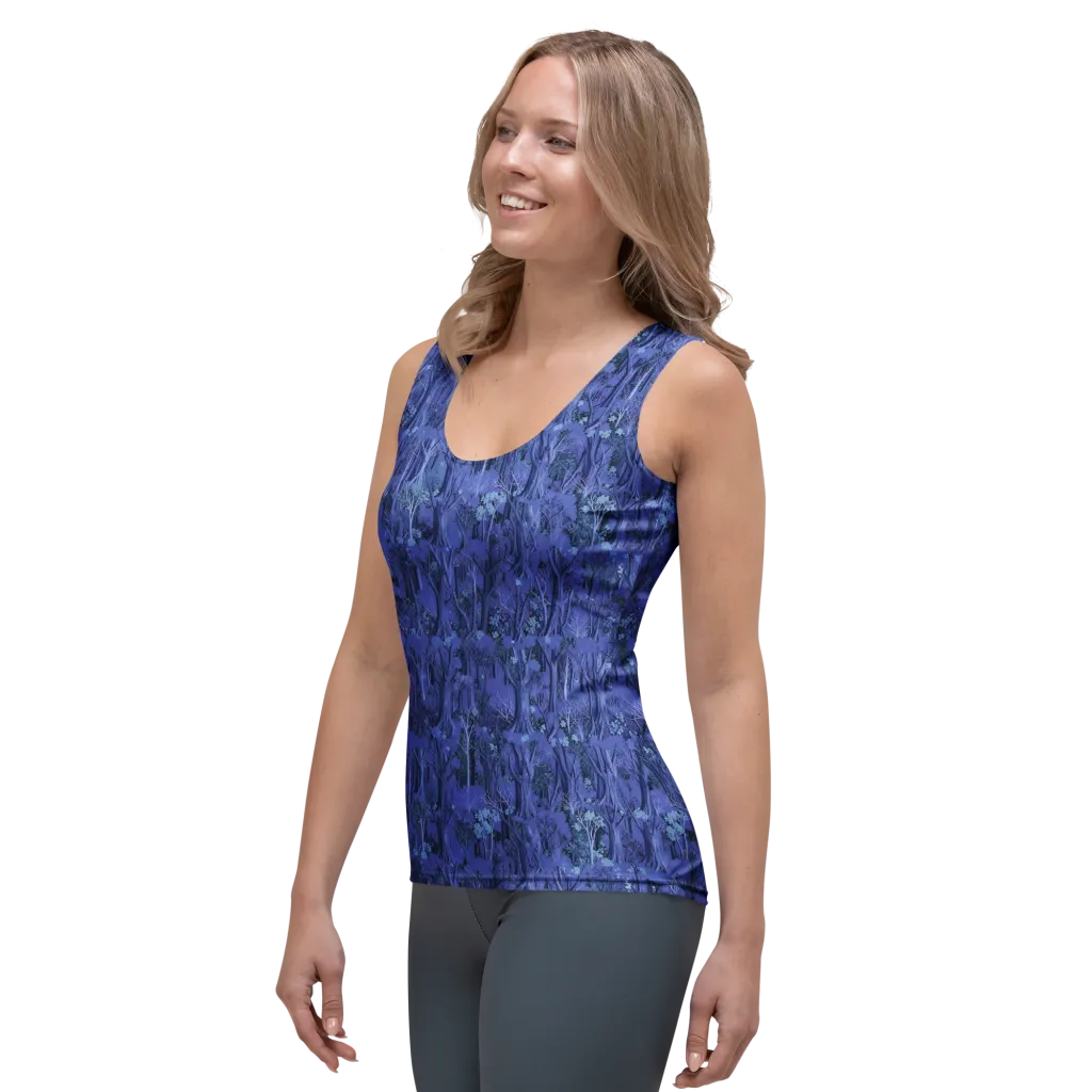 Sapphire Thicket on Women's Tank Top — Left Front