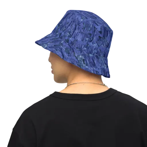 Sapphire Thicket on a Reversible Bucket Hat