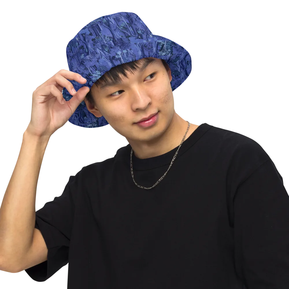 Sapphire Thicket on Reversible Bucket Hat — Front Inside