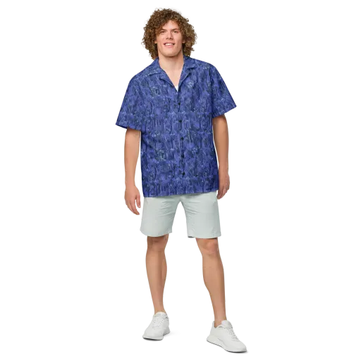 Sapphire Thicket on a Button Shirt