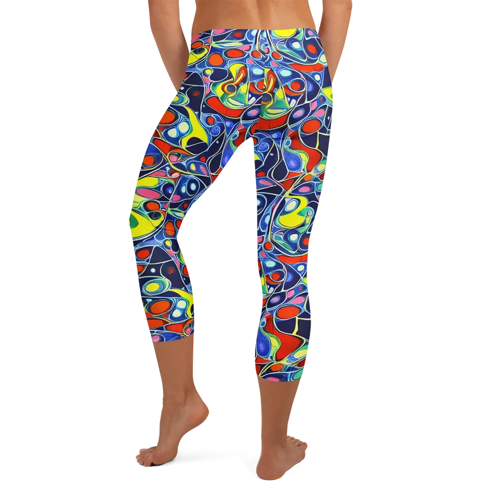 Chromatic Cells on Capri Leggings — Back