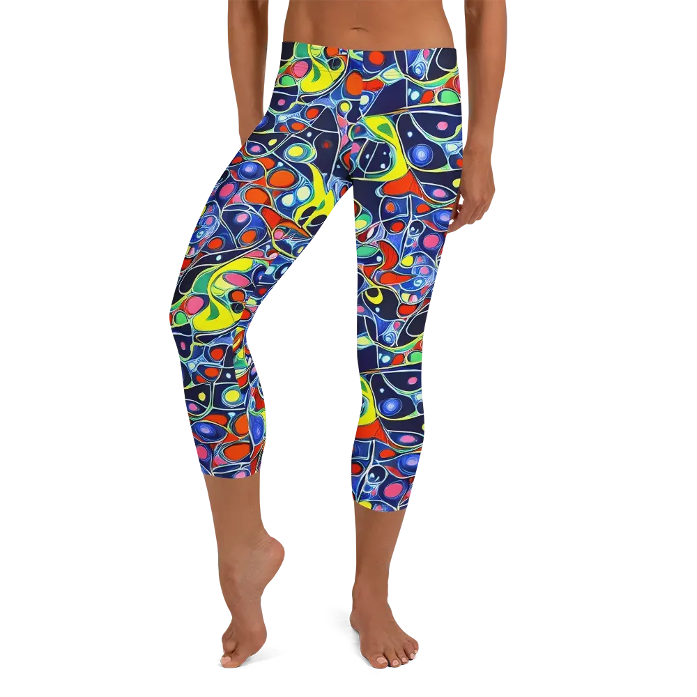 Chromatic Cells on Capri Leggings — Front