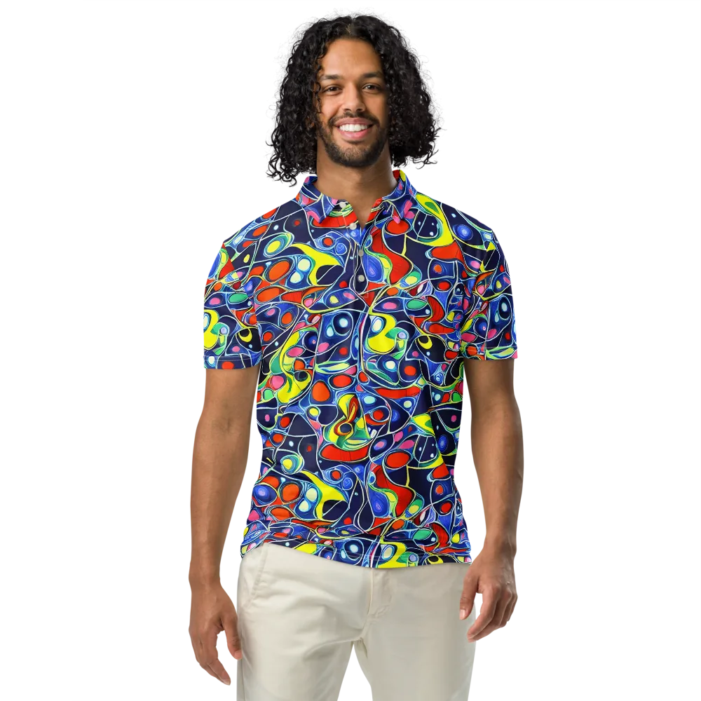 Chromatic Cells on Men's Slim Fit Polo Shirt — Front