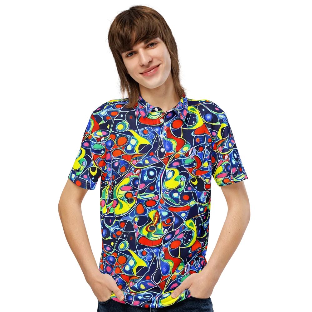 Chromatic Cells on Men's Slim Fit Polo Shirt — Front
