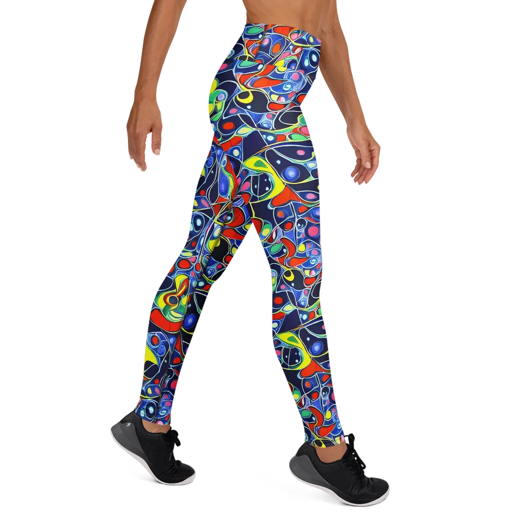 Chromatic Cells on Yoga Leggings — Right