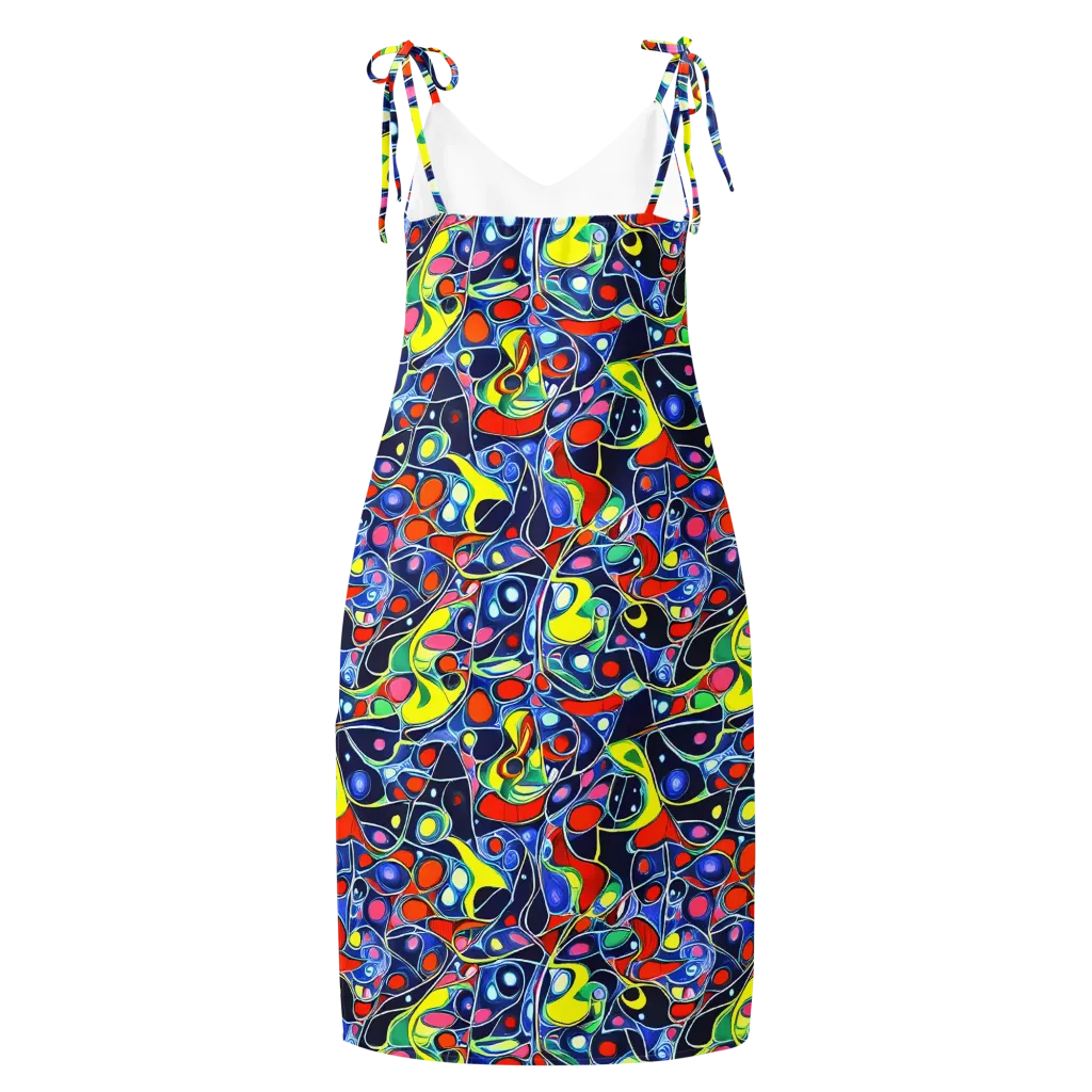 Chromatic Cells on Slip Dress — Back