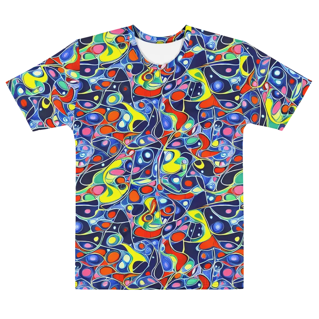Chromatic Cells on Men's Cotton Crew Neck T-Shirt — Front
