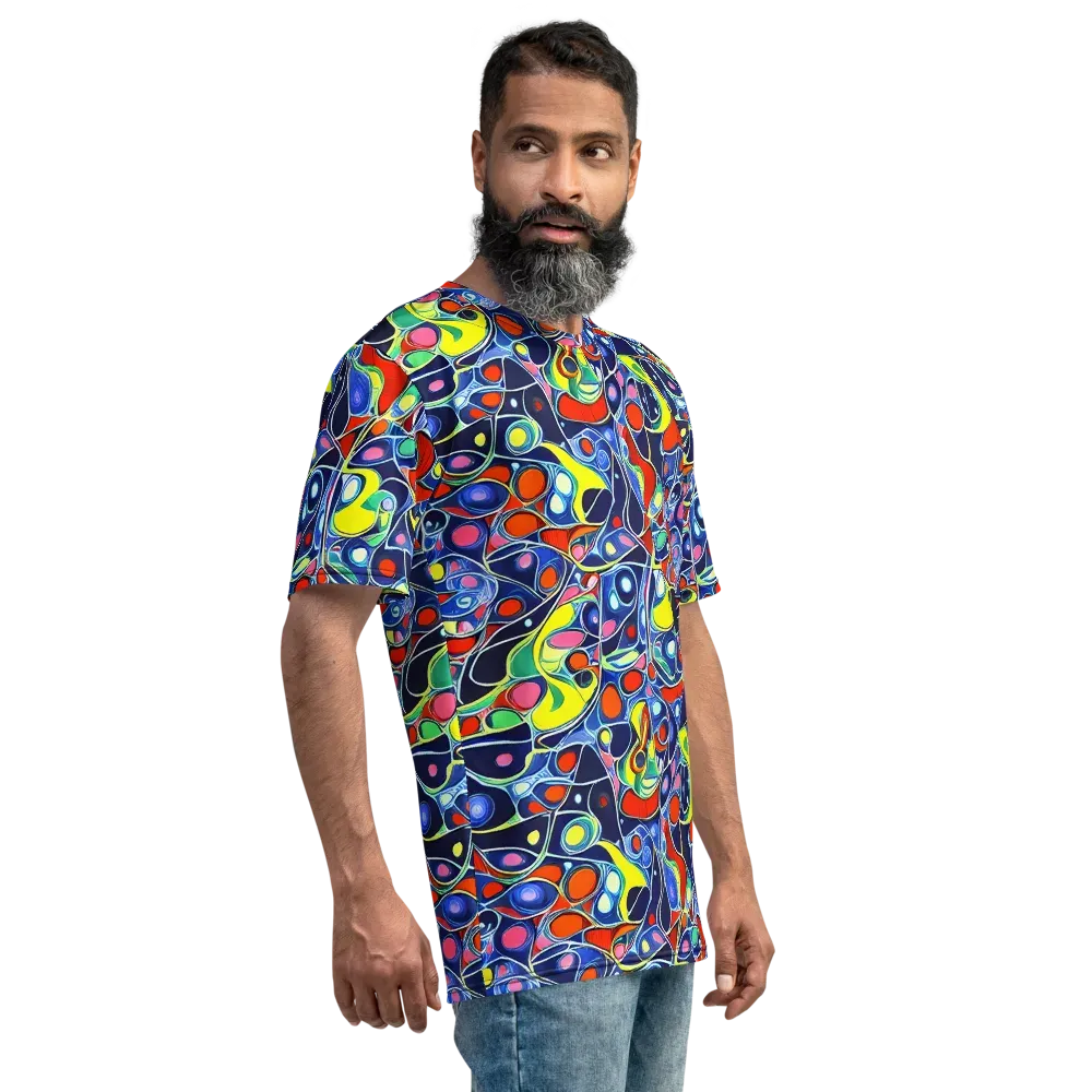 Chromatic Cells on Men's Crew Neck T-Shirt — Right