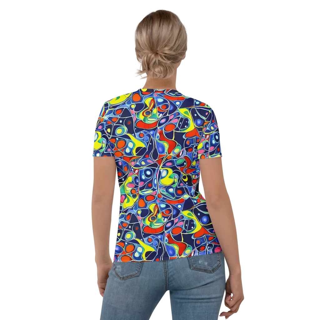 Chromatic Cells on Women's Crew Neck T-Shirt — Back