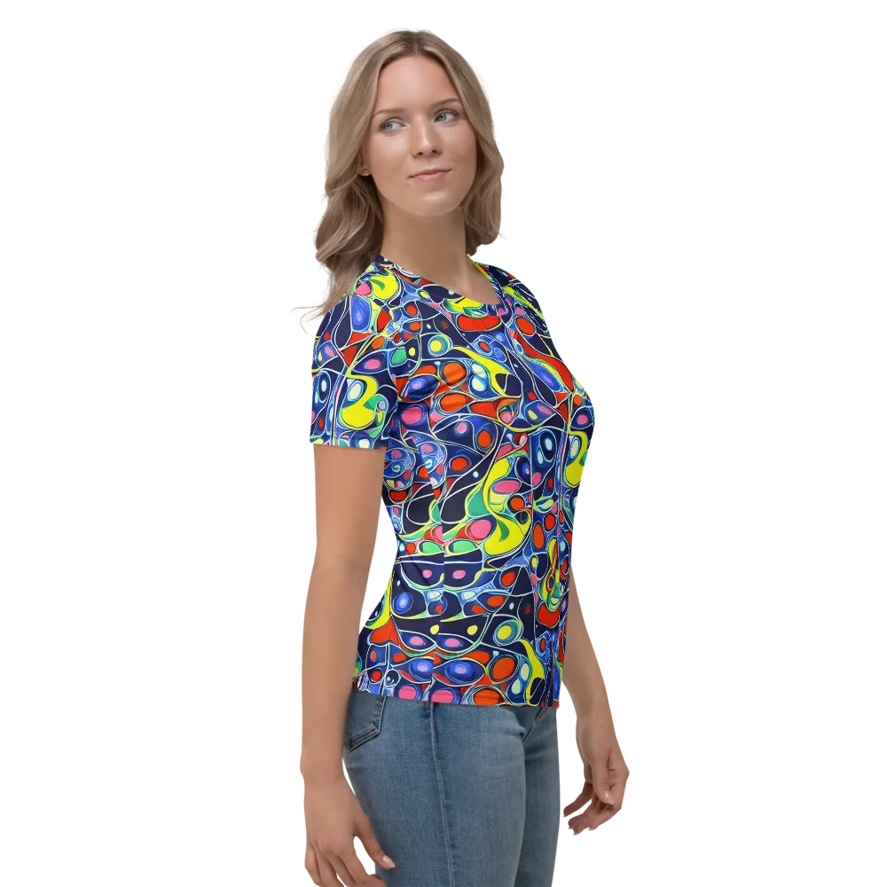 Chromatic Cells on Women's Crew Neck T-Shirt — Right