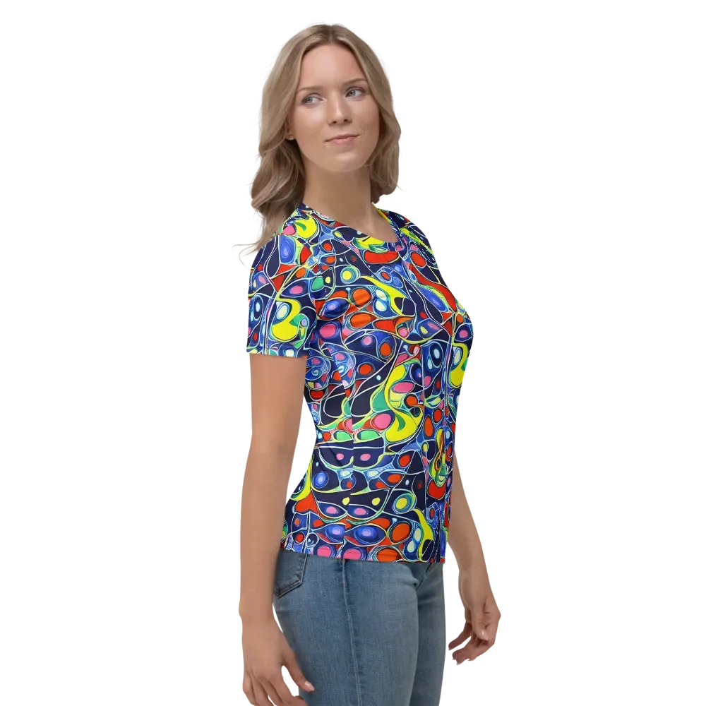 Chromatic Cells on Women's Crew Neck T-Shirt — Right