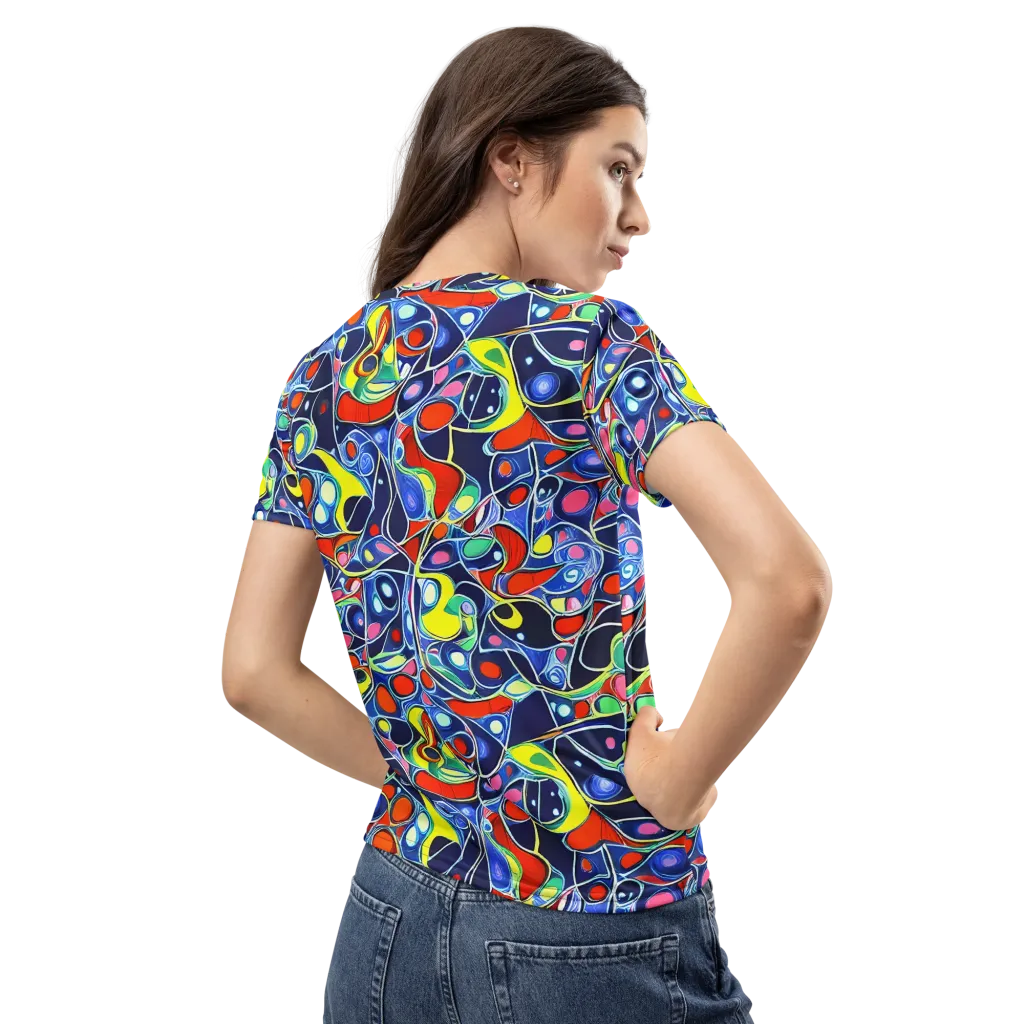 Chromatic Cells on Women's Crew Neck T-Shirt — Back