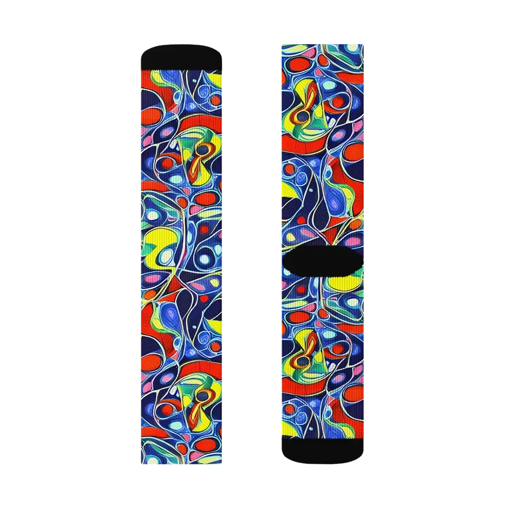 Chromatic Cells on Socks — Right Sock